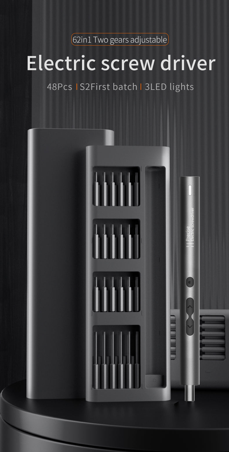 62/6 in 1 Electric Screwdriver Set Precision Handle Portable Power Tool