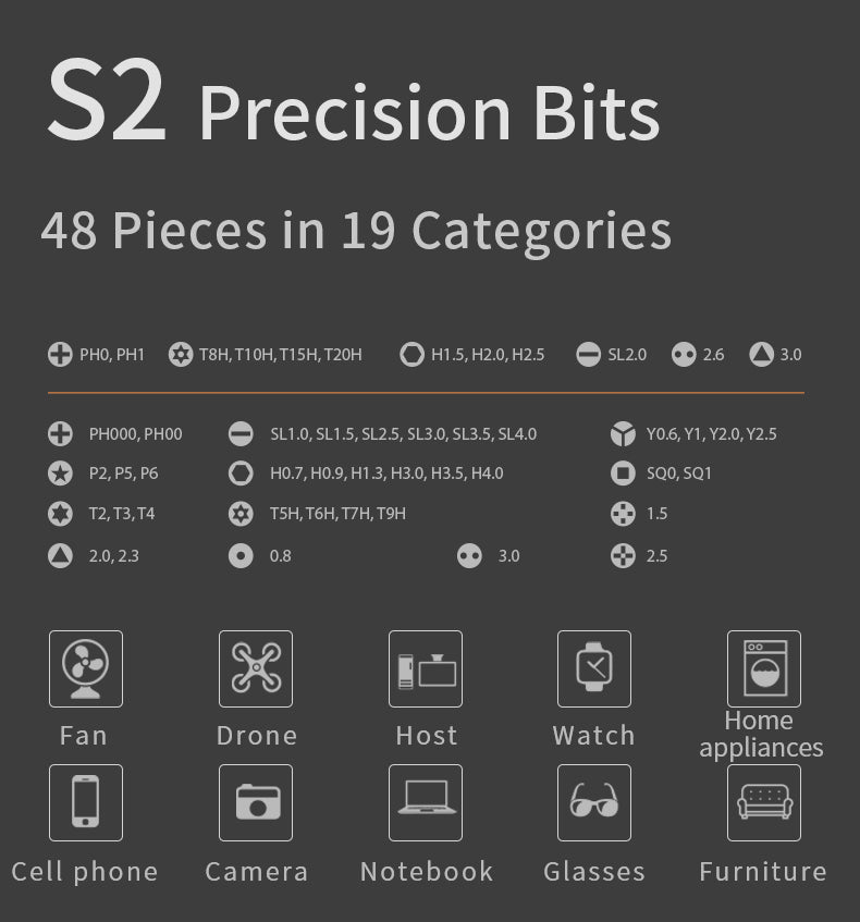 62/6 in 1 Electric Screwdriver Set Precision Handle Portable Power Tool
